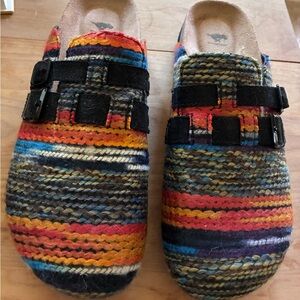 Rocket Dog Colorful Knit Mules with Buckles